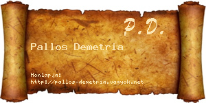 Pallos Demetria névjegykártya